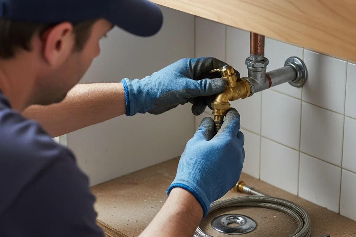 Shutoff valve and fitting work during Emergency Plumbing in Montgomery